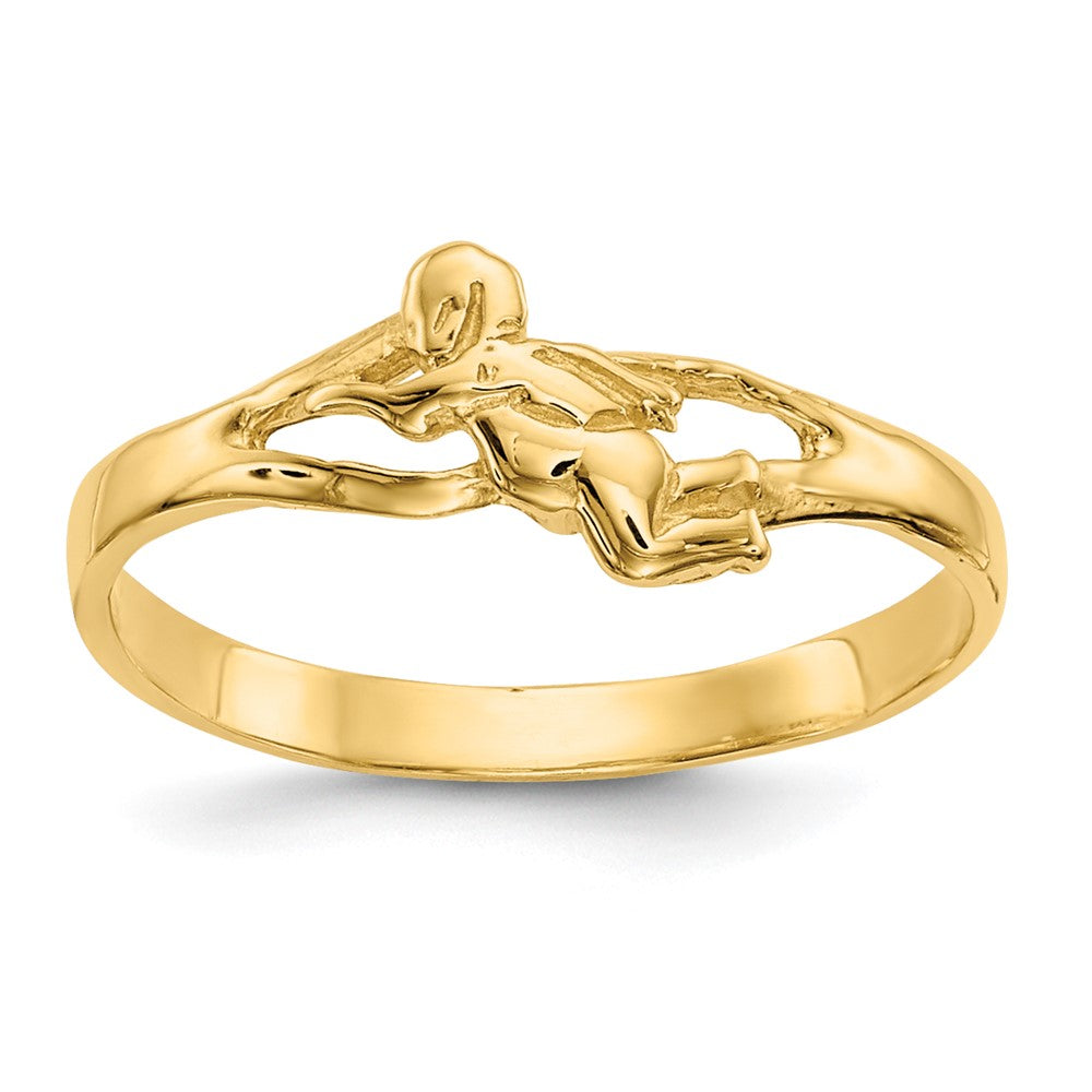 14k Polished Angel Size 2 Baby / Childs Ring