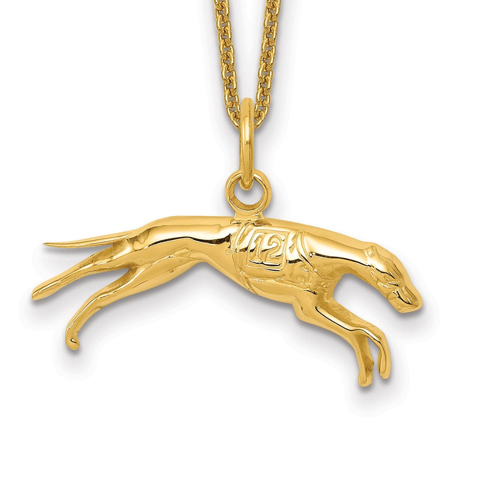 14k Greyhound Necklace