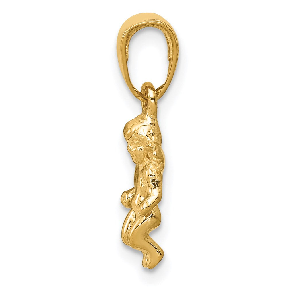 14k 3-D Small Guardian Angel Pendant