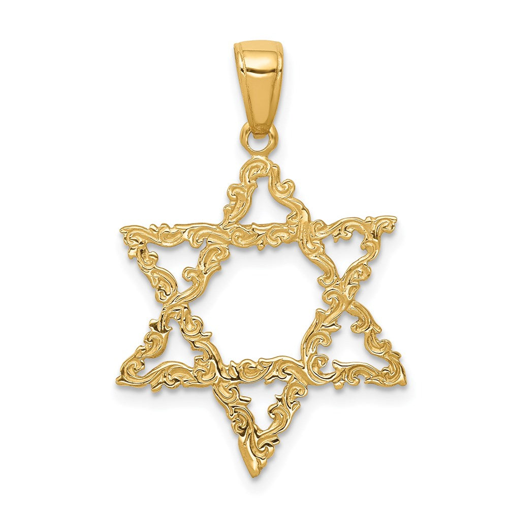 14k Fancy Star of David Pendant