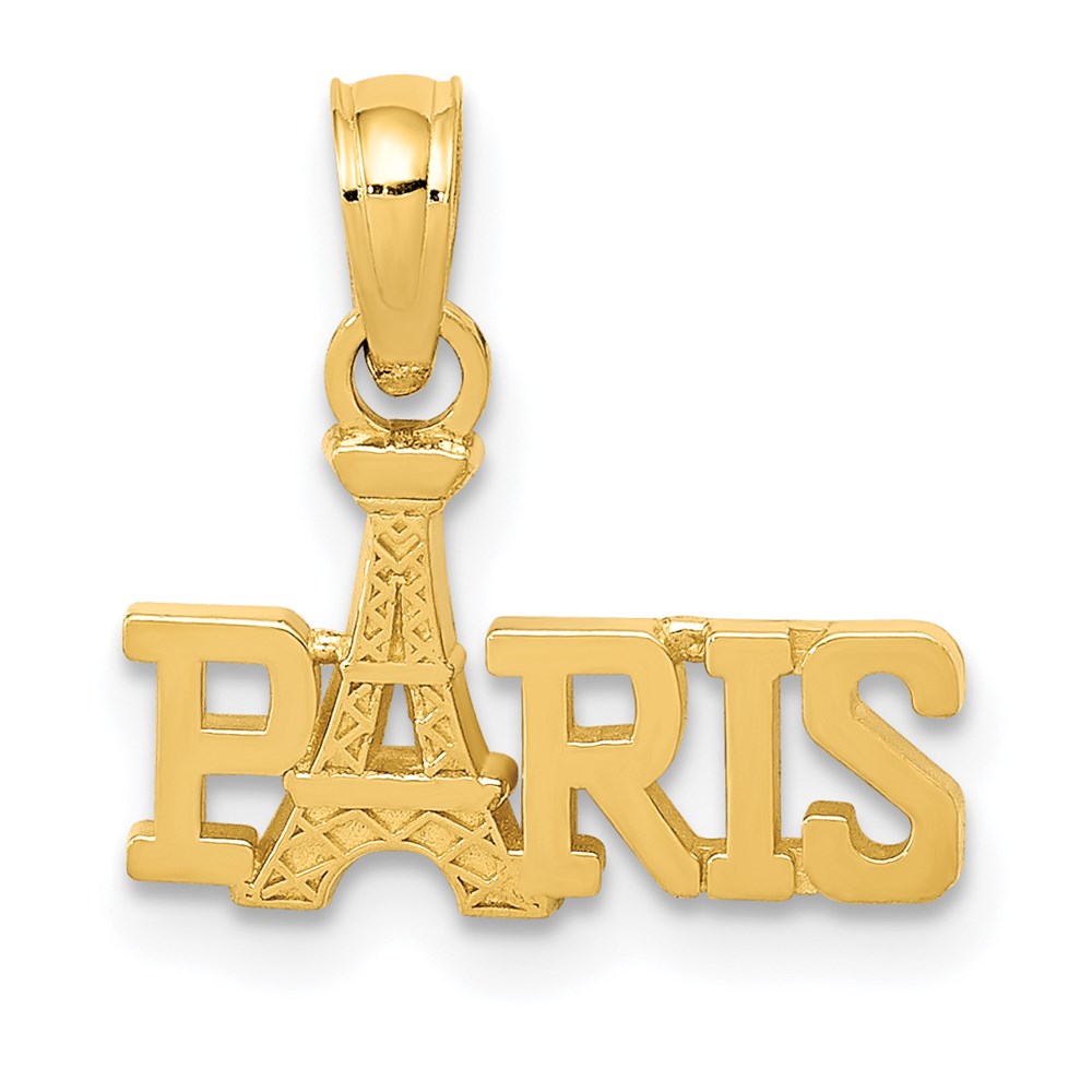 14K PARIS With Eiffel Tower Pendant