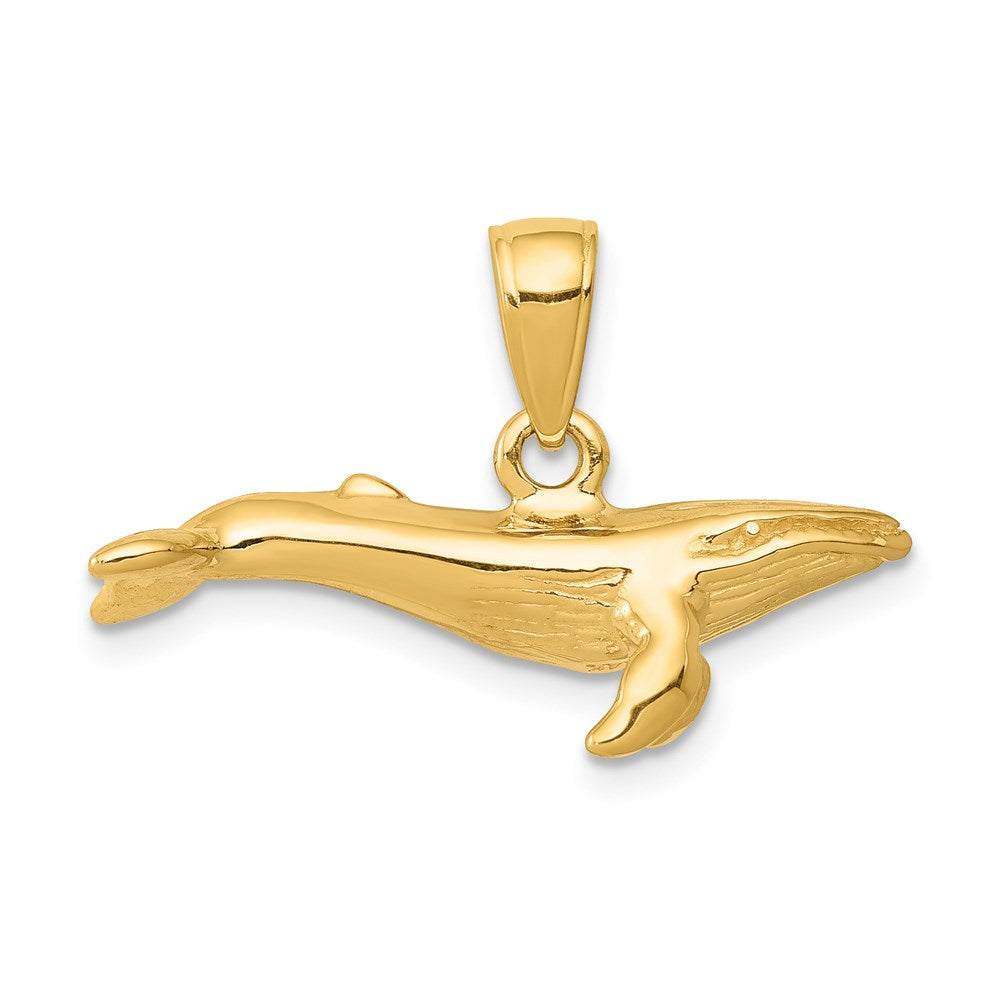 14K 3-D Humpback Whale Pendant