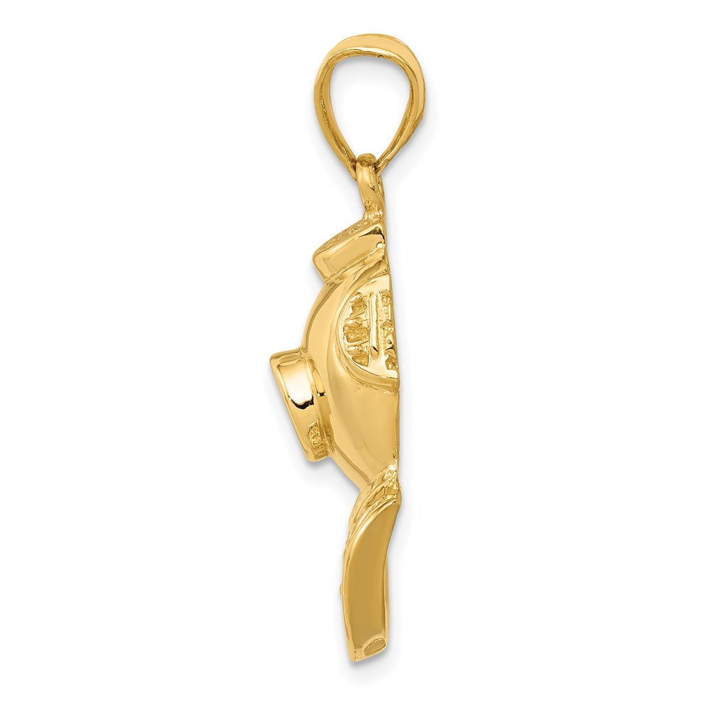 14K Divers Helmet Pendant