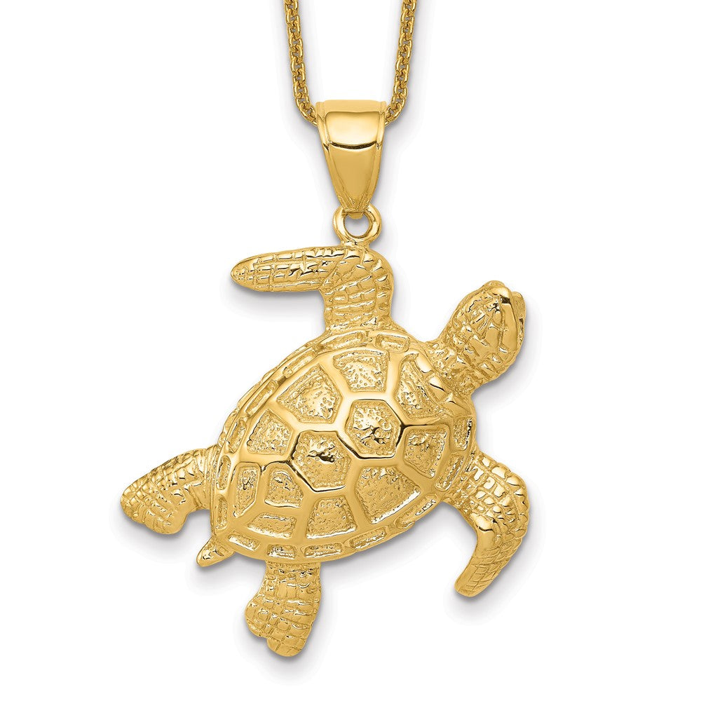 14k Sea Turtle Necklace