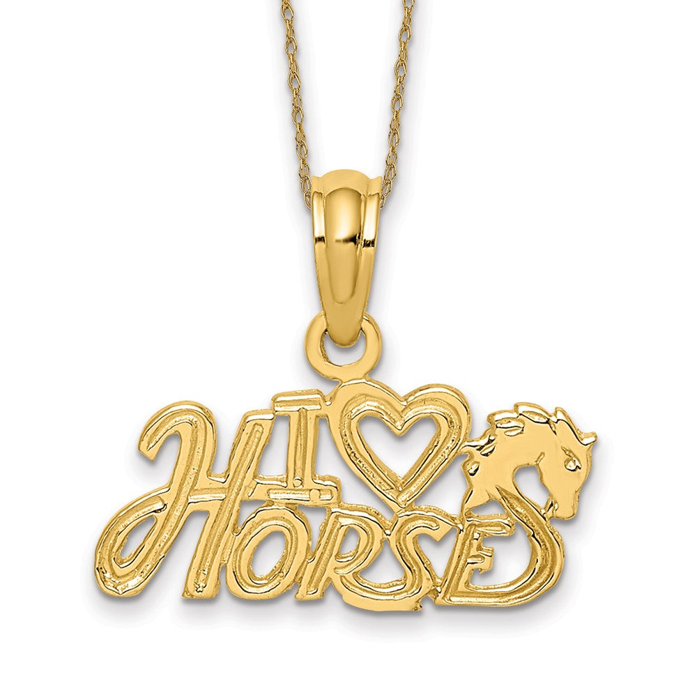 14k I HEART HORSES Necklace