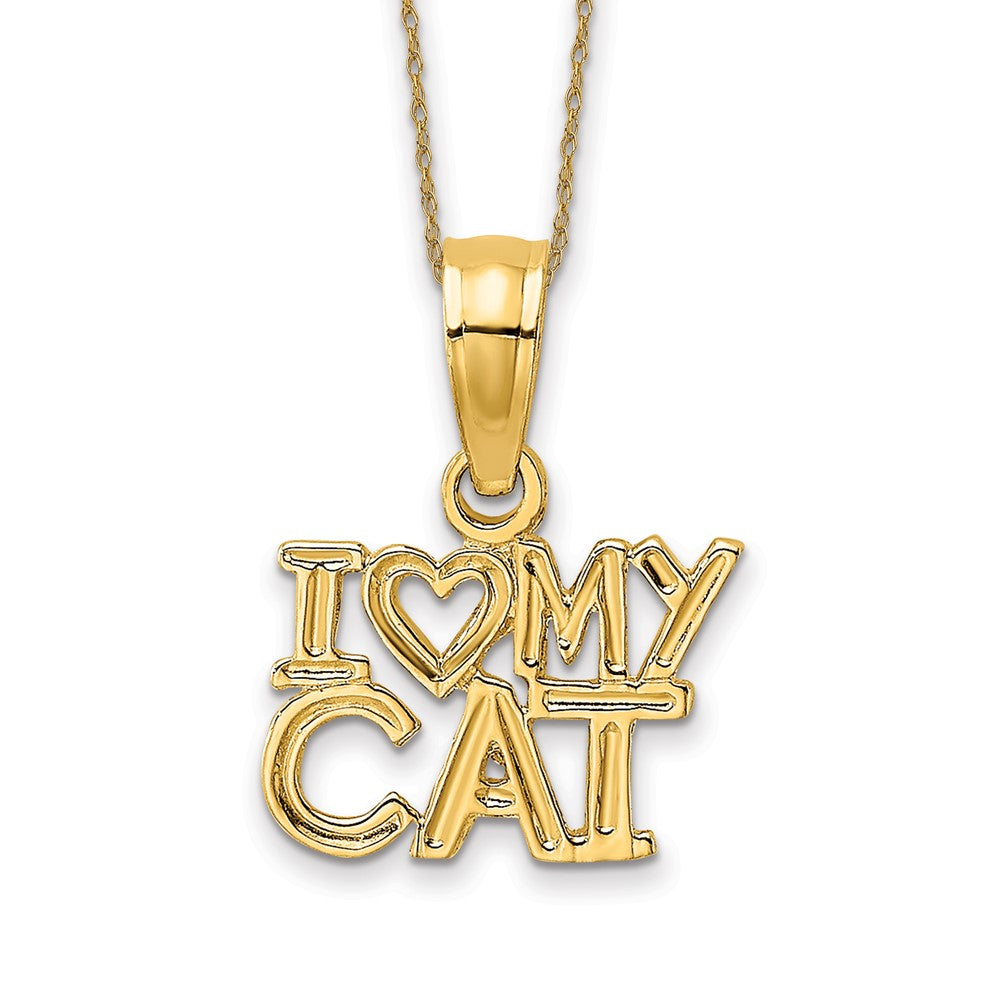 14k I HEART MY CAT Necklace