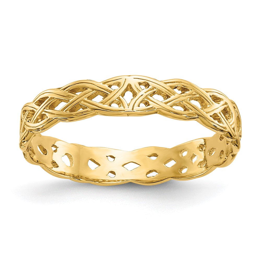 14k Polished Celtic Knot Band