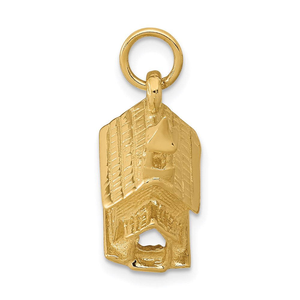 14k 3-D Church Charm