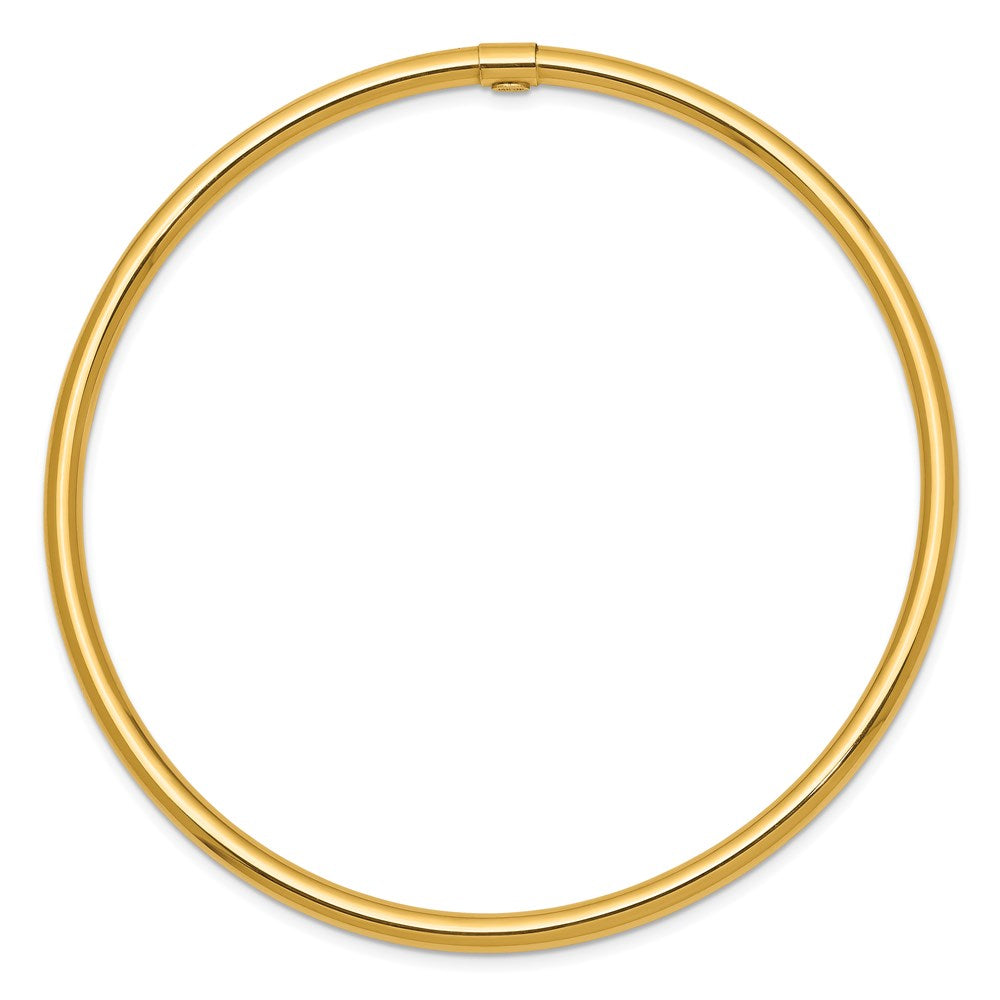 14k Polished Round Tube Slip-on Bangle