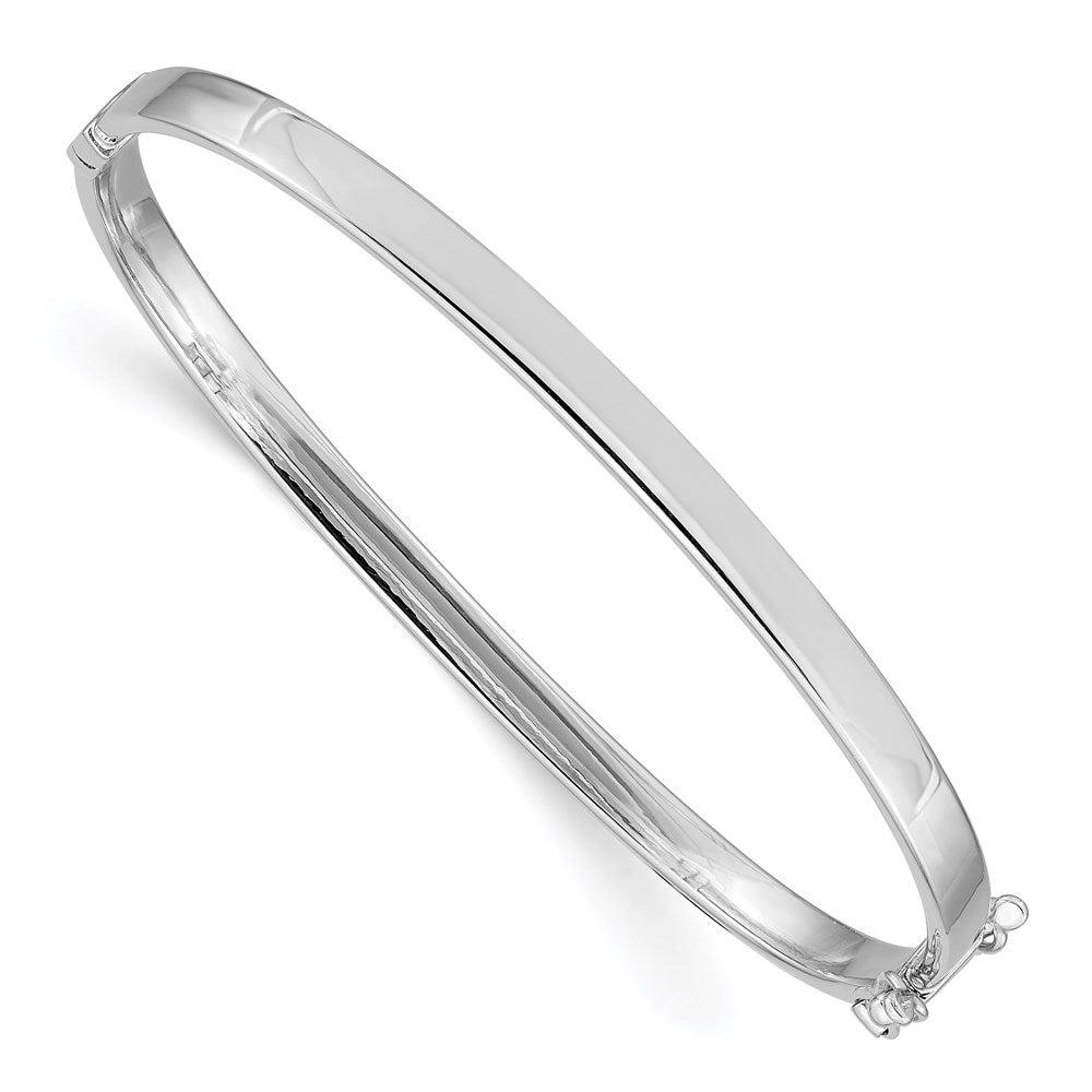 14k White Gold Hinged Bangle