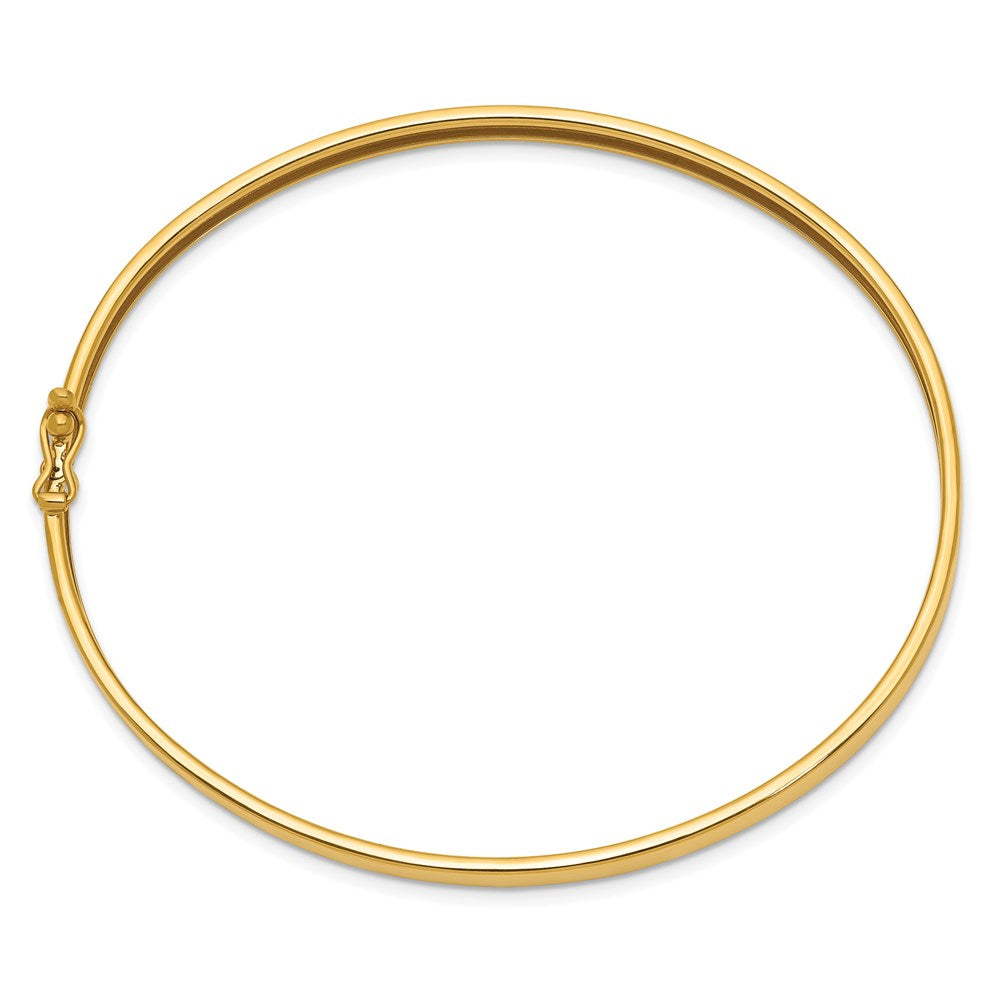 14K Polished Flexible Oval Bangle Bracelet
