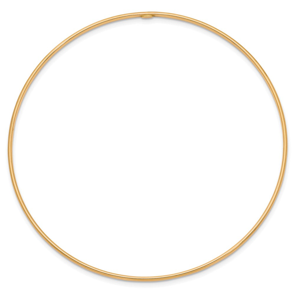 14k Polished Slip-on Round Bangle Bracelet