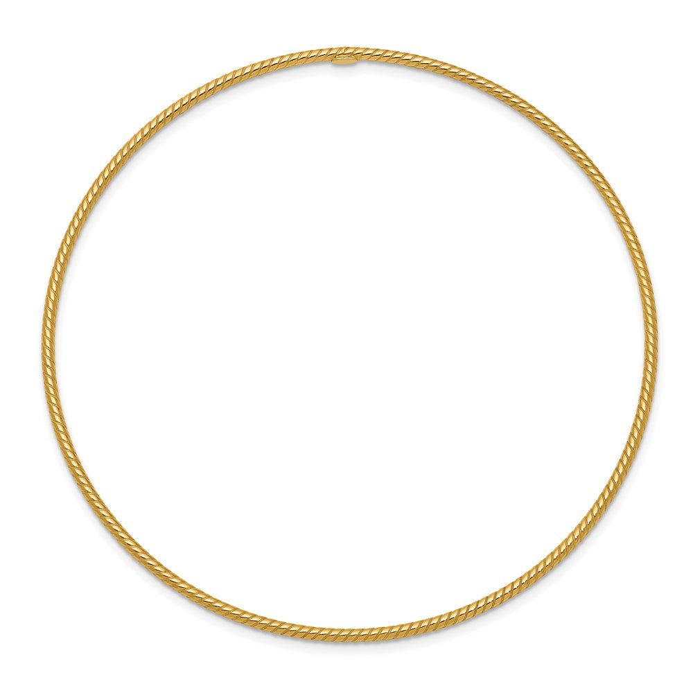 14k Textured Slip-on Bangle Bracelet