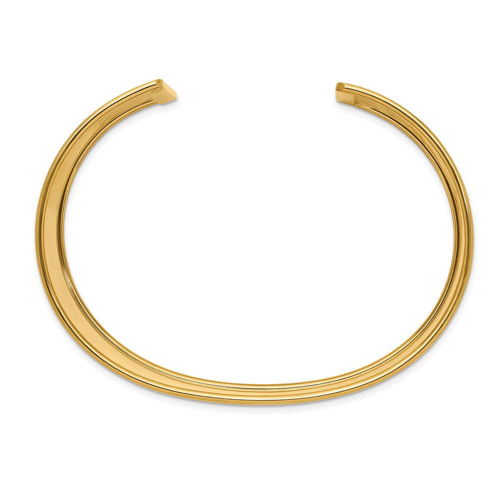 14K Polished Cuff Bangle