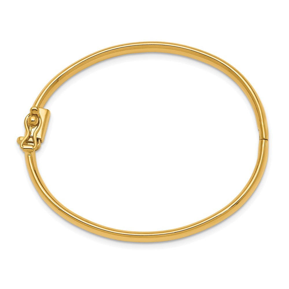 14k Polished Hinged Safety Clasp Baby Bangle