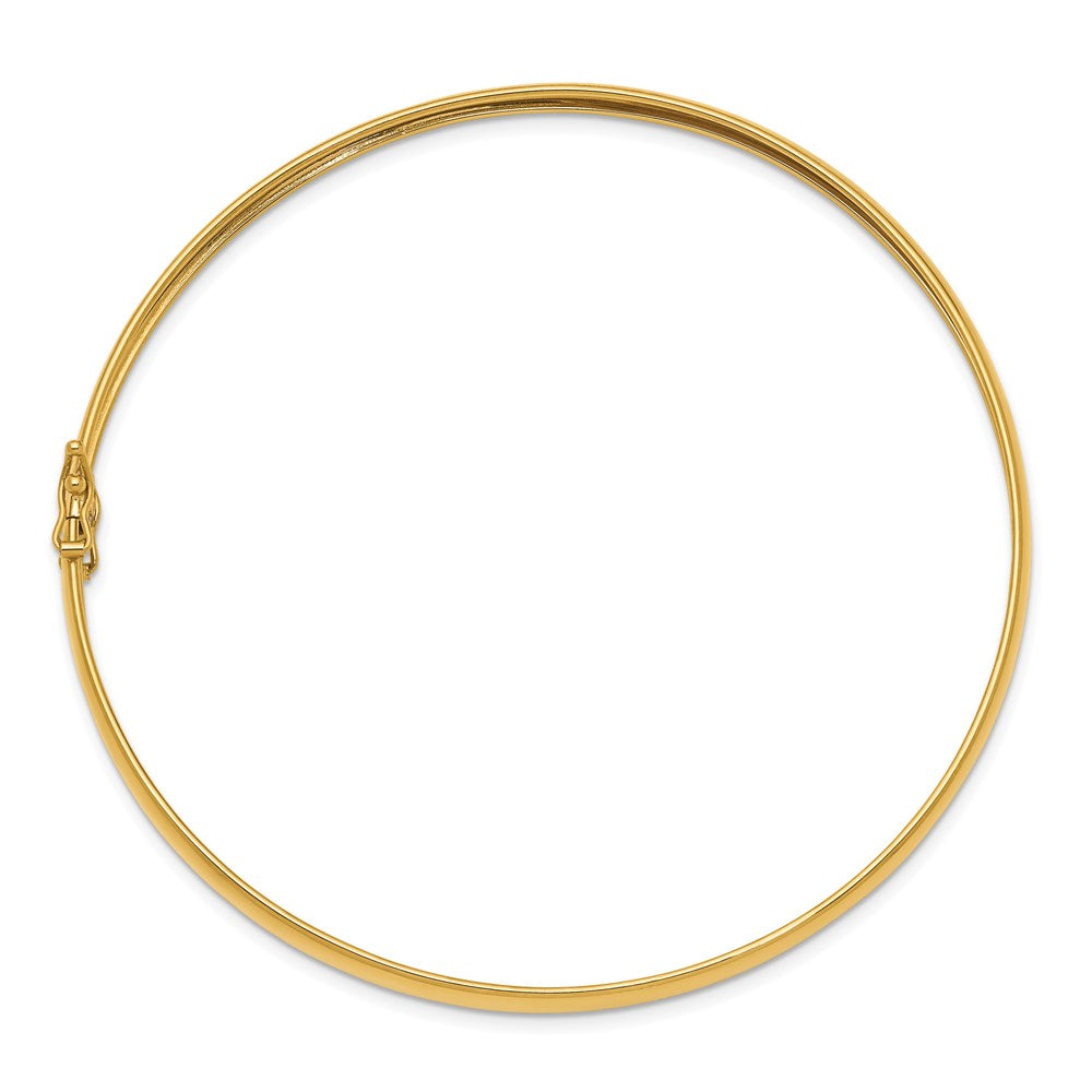 14K Polished Flexible Round Bangle Bracelet