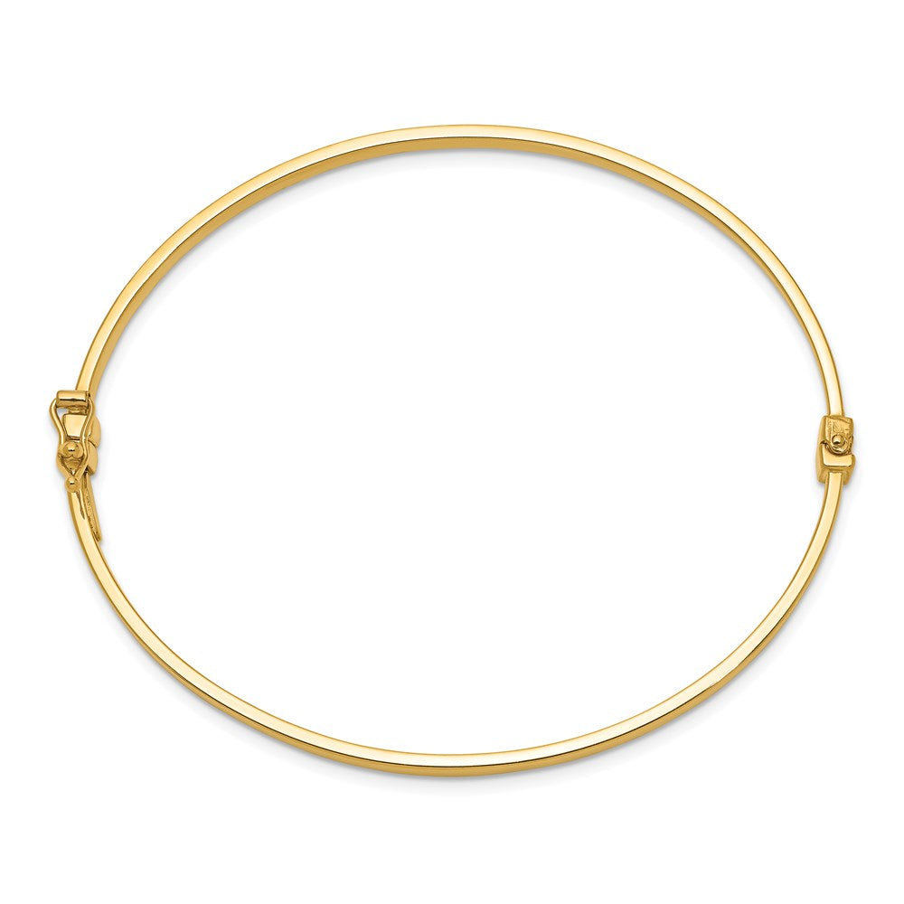 14k Polished Hinged Oval Bangle Bracelet