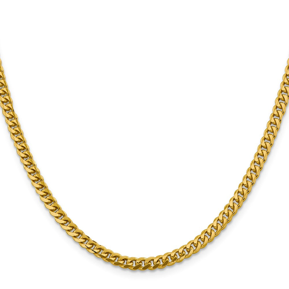 14K Solid Miami Cuban Link with Lobster Clasp Chain