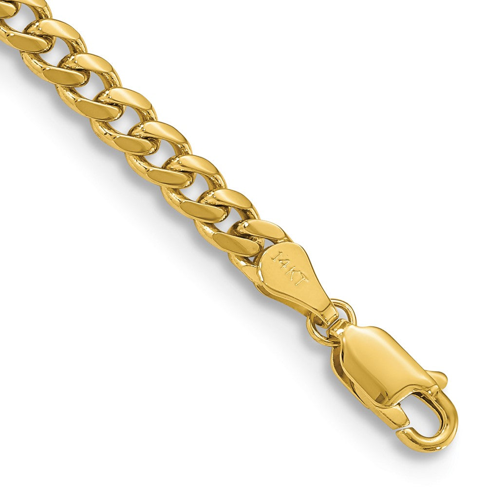 14K Solid Miami Cuban Link with Lobster Clasp Bracelet