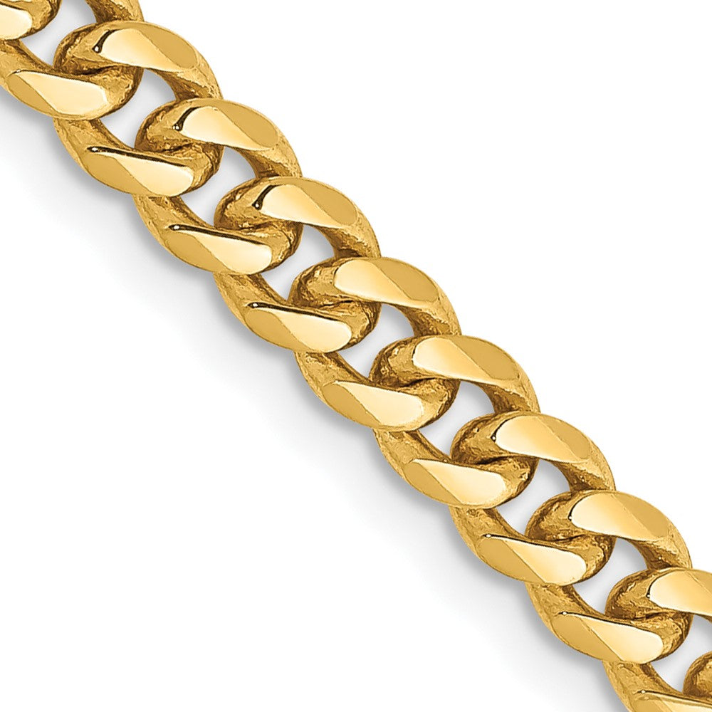 14K Solid Miami Cuban Link with Lobster Clasp Chain