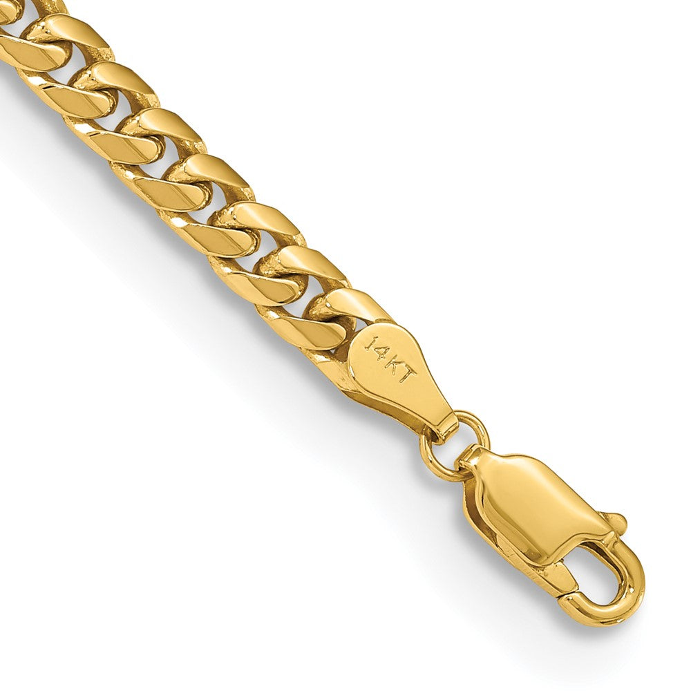 14K Solid Miami Cuban Link with Lobster Clasp Bracelet