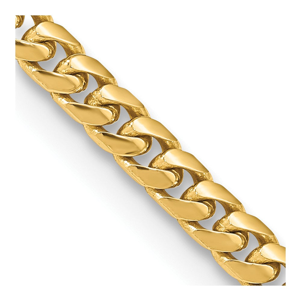 14K Solid Miami Cuban Link with Lobster Clasp Chain