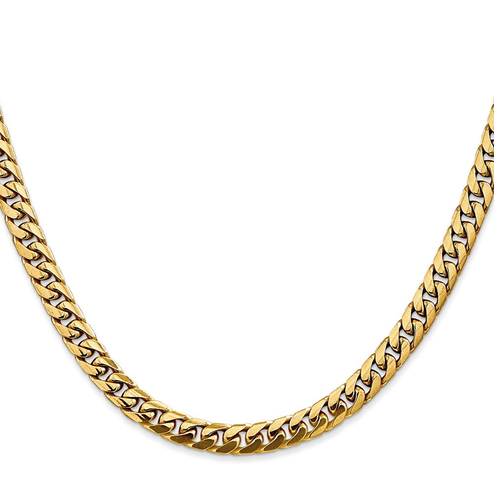 14K Solid Miami Cuban Link with Lobster Clasp Chain