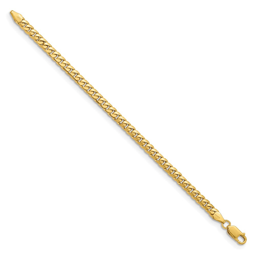 14K 8 inch 5mm Solid Miami Cuban Link with Lobster Clasp Bracelet