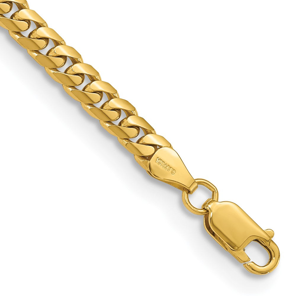 14K Solid Miami Cuban Link with Lobster Clasp Bracelet