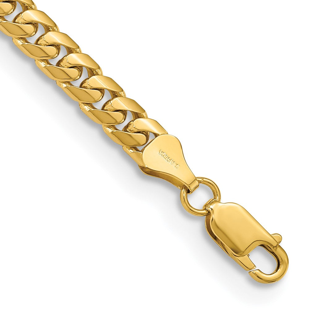 14K Solid Miami Cuban Link with Lobster Clasp Bracelet