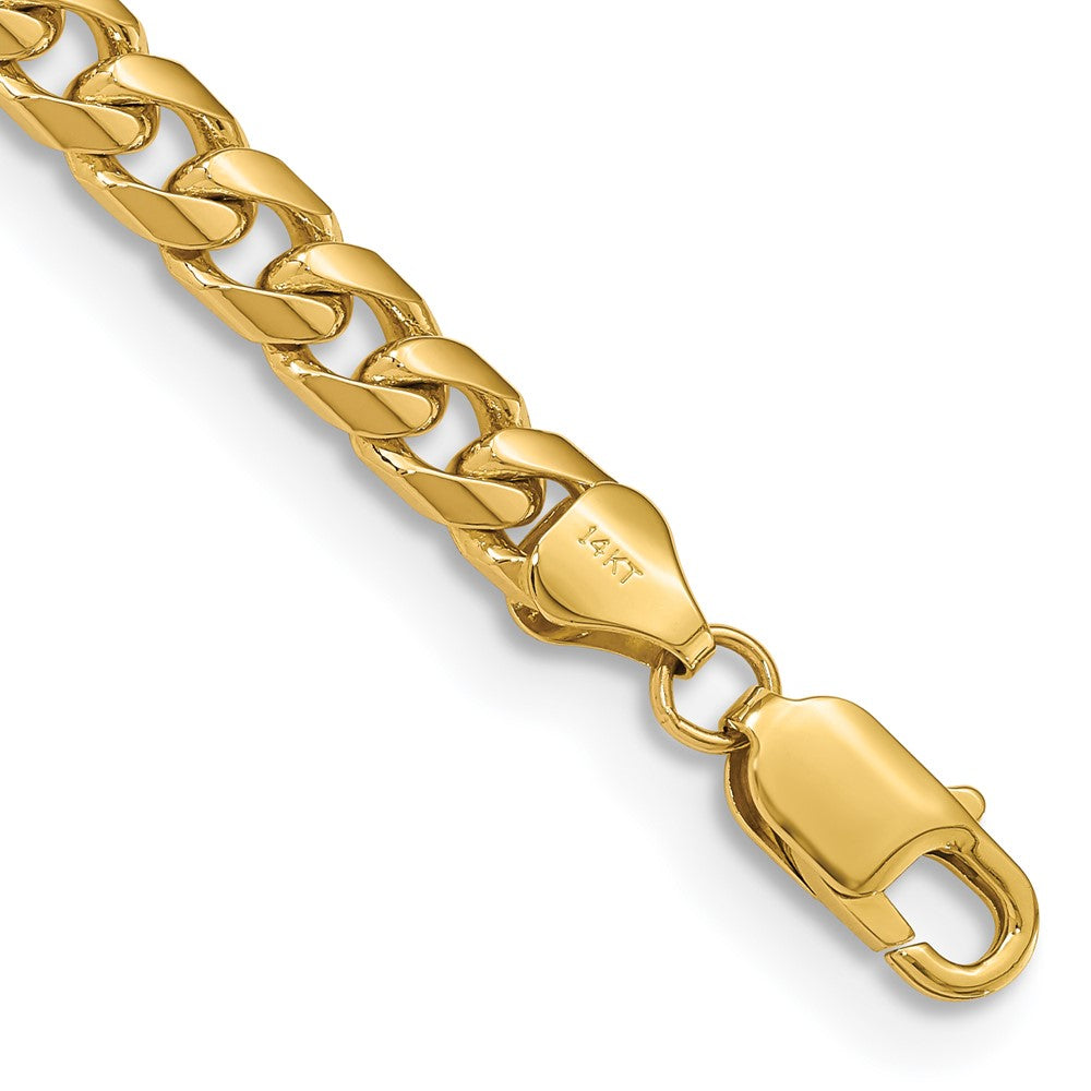 14K Solid Miami Cuban Link with Lobster Clasp Bracelet