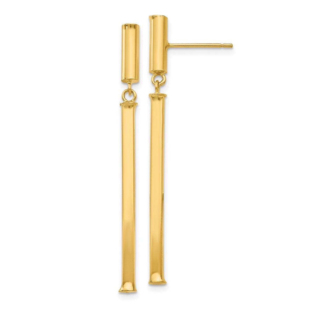 14k Fancy Squared Post Dangle Earrings