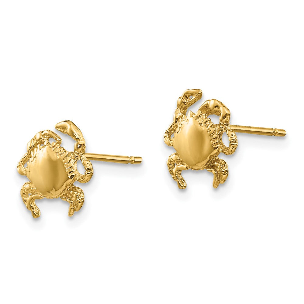 14k Polished Crab Post Earrings
