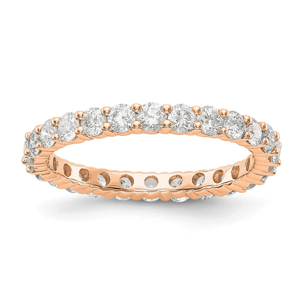 14k Rose Gold 1.5CT Shared Prong Diamond Eternity Band