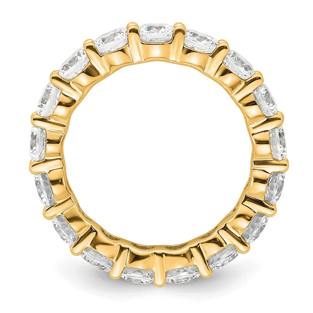 14k Polished Size 5.5 Shared Prong 3 carat Diamond Complete Eternity Band