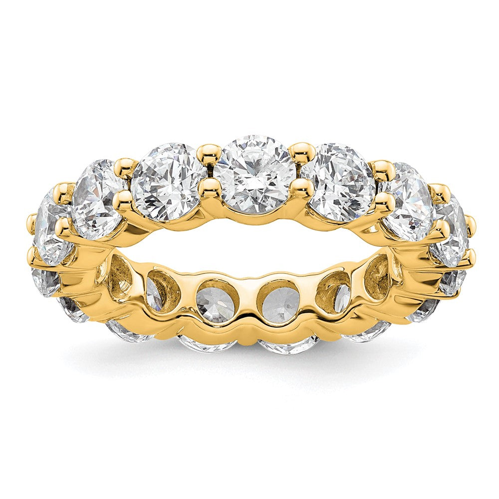 14k Polished Size 5.5 Shared Prong 4 carat Diamond Complete Eternity Band