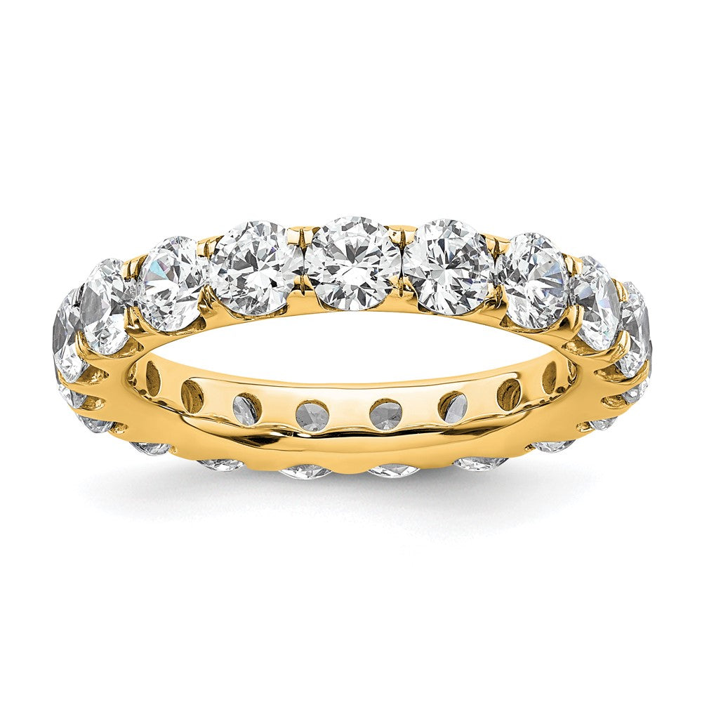 14k Polished Size 6.5 U-Shared Prong 3 carat Diamond Complete Eternity Band