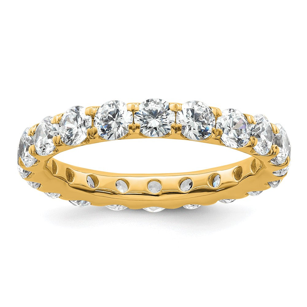 14k Polished Size 9 U-Shared Prong 3 carat Diamond Complete Eternity Band