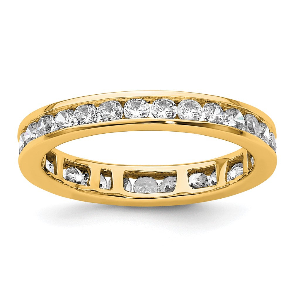 14k Polished Size 6 Channel-set 1 carat Diamond Complete Eternity Band