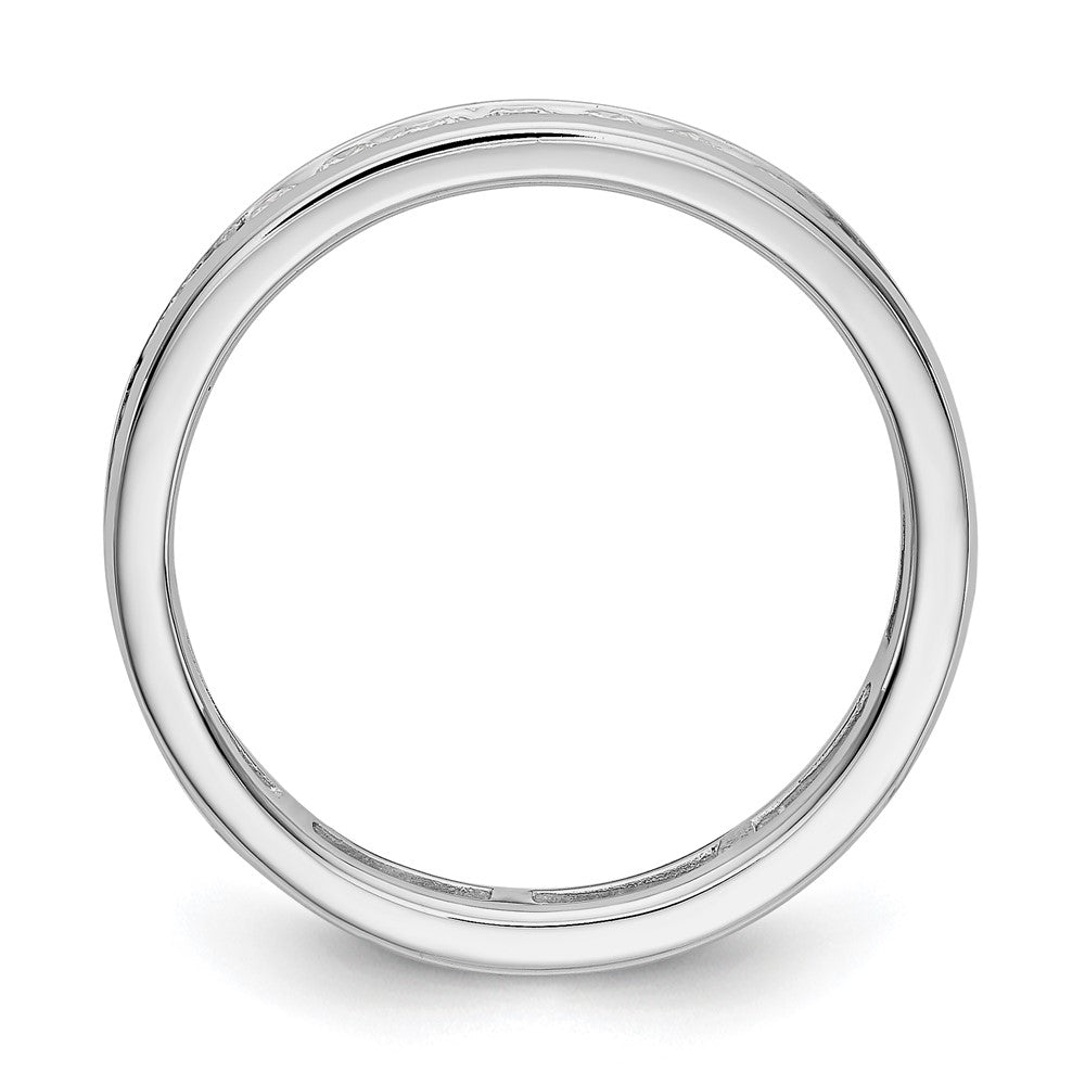 14k White Gold Polished Size 7.5 Channel-set 1 carat Diamond Complete Eternity Band