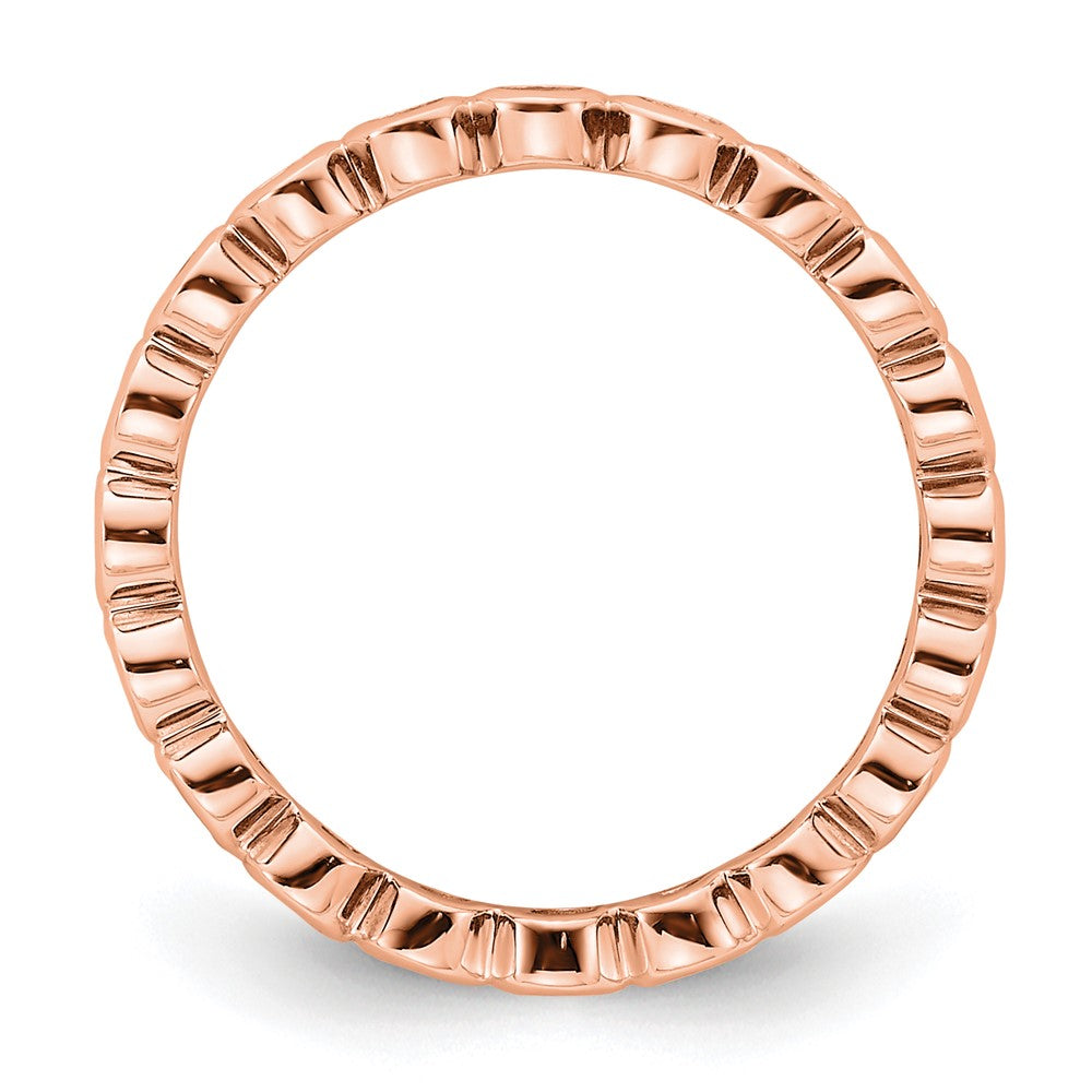 14k Rose Gold Polished Size 6.5 Bezel-set 1/2 carat Diamond Complete Eternity Band