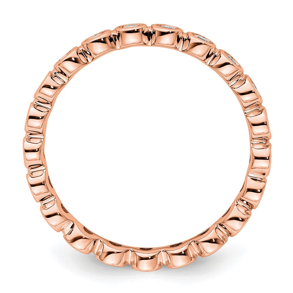 14k Rose Gold Polished Size 8.5 Bezel-set 1/2 carat Diamond Complete Eternity Band