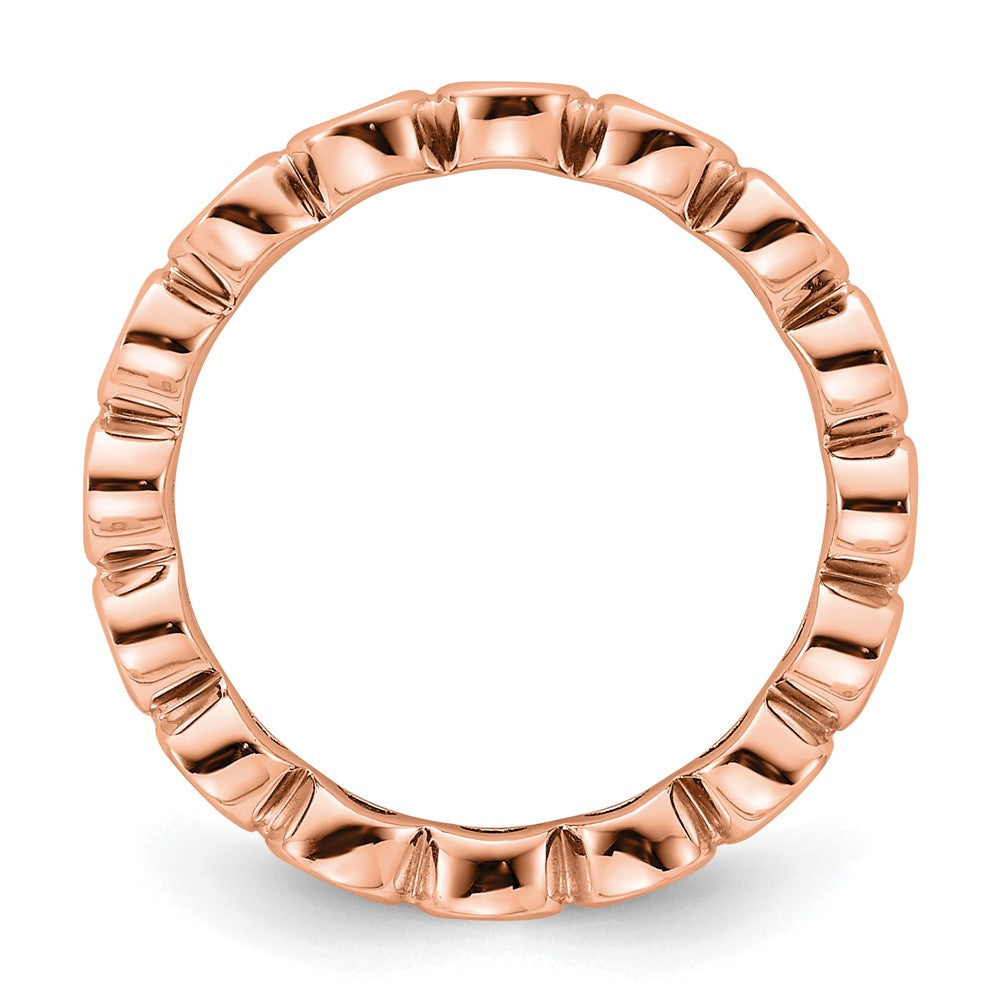 14k Rose Gold Polished Size 6.5 Bezel-set 1 carat Diamond Complete Eternity Band