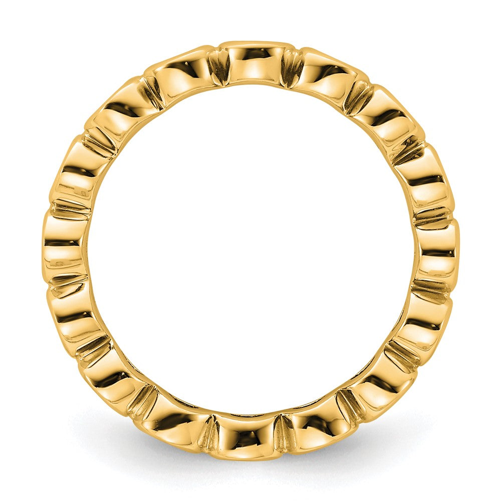 14k Polished Size 6.5 Bezel-set 1 carat Diamond Complete Eternity Band