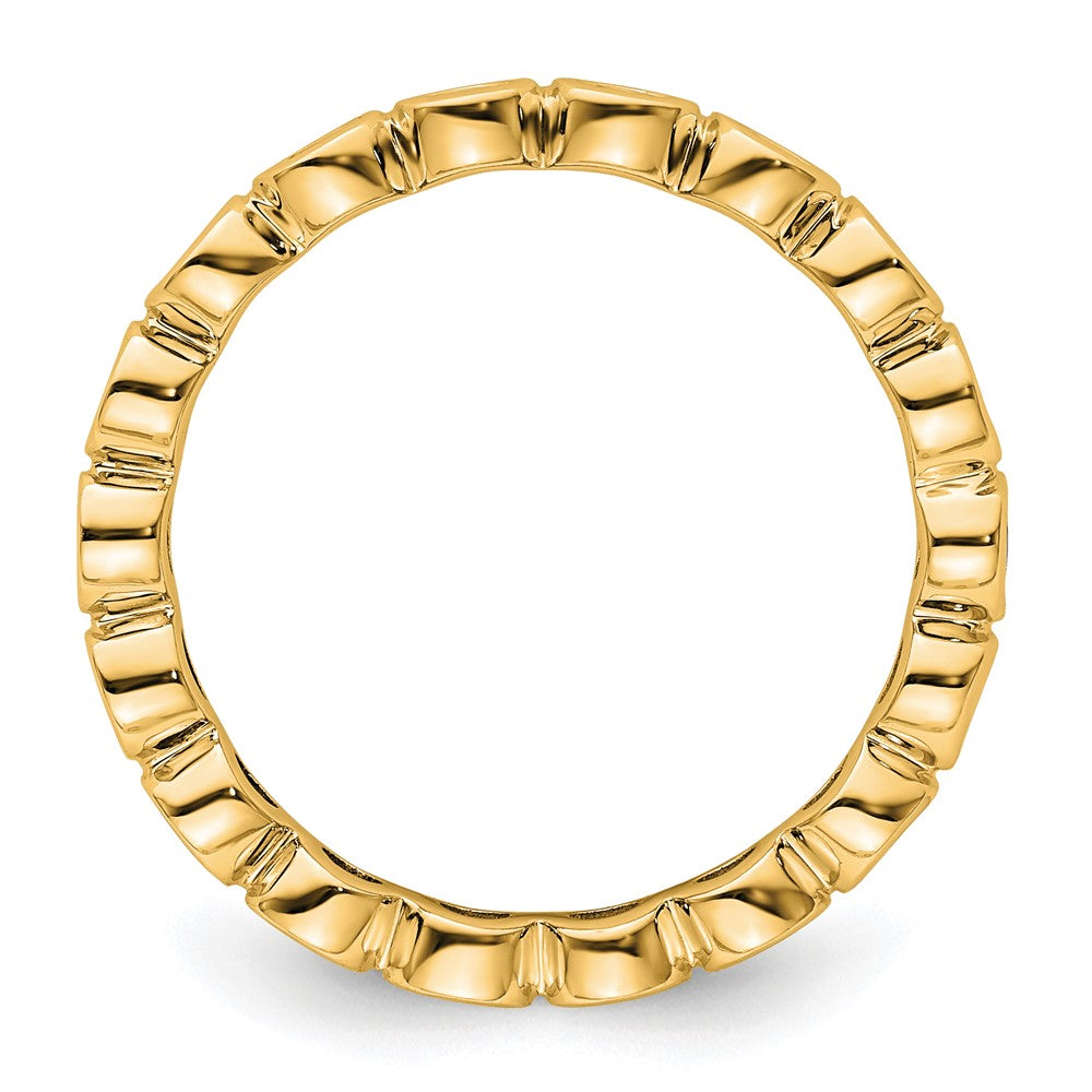 14k Polished Size 8.5 Bezel-set 1 carat Diamond Complete Eternity Band