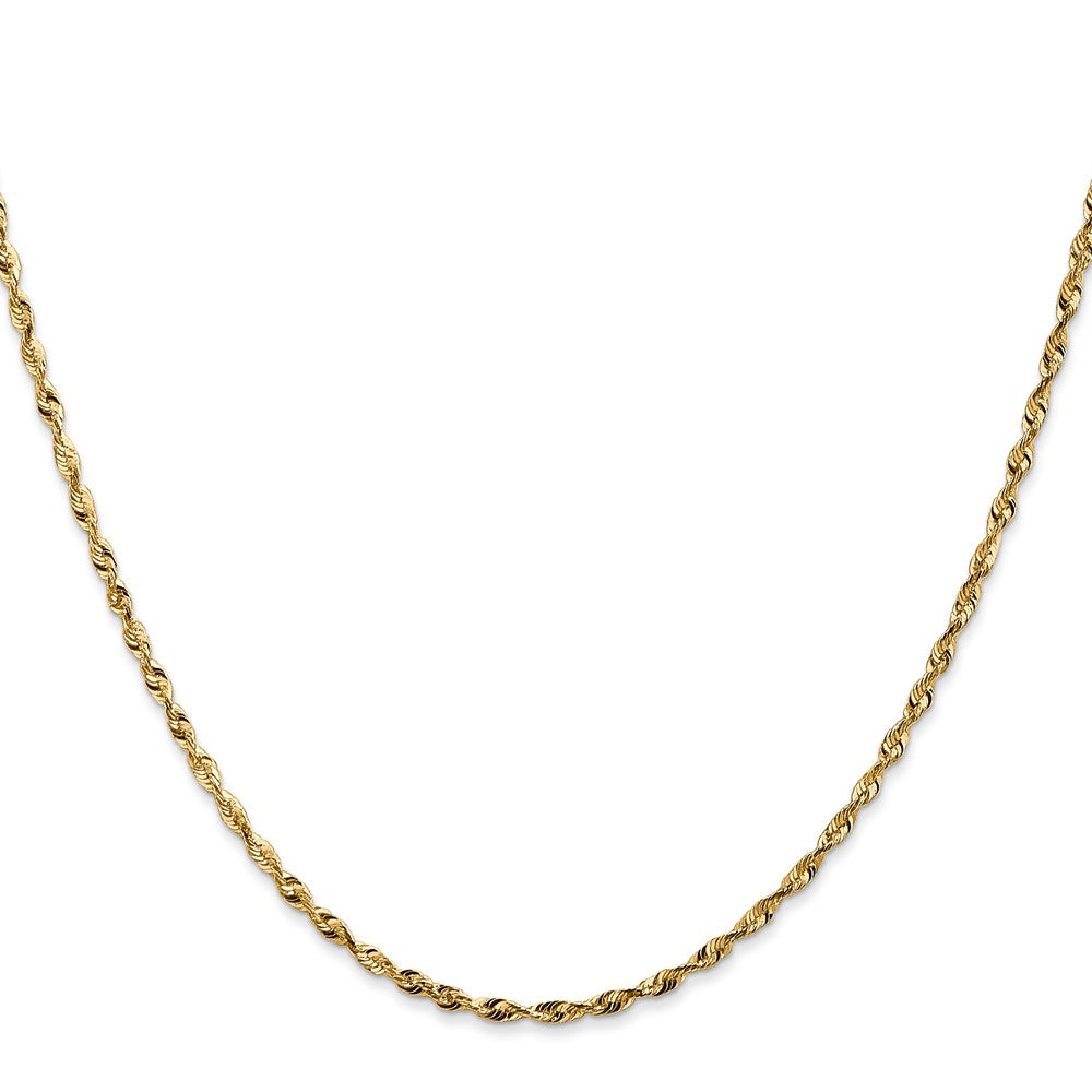 14K Extra Light Diamond-cut Rope with Lobster Clasp Chain