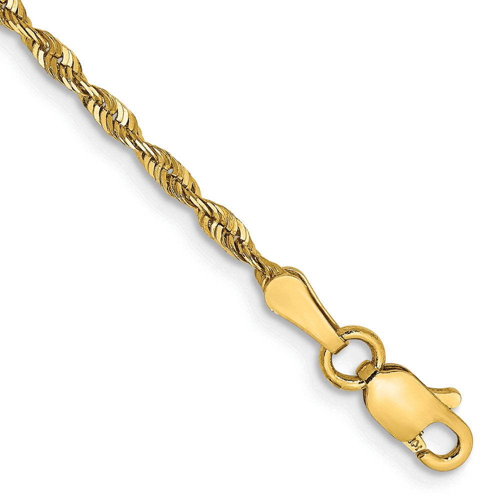 14K Ultra Diamond-cut Rope with Lobster Clasp Chain