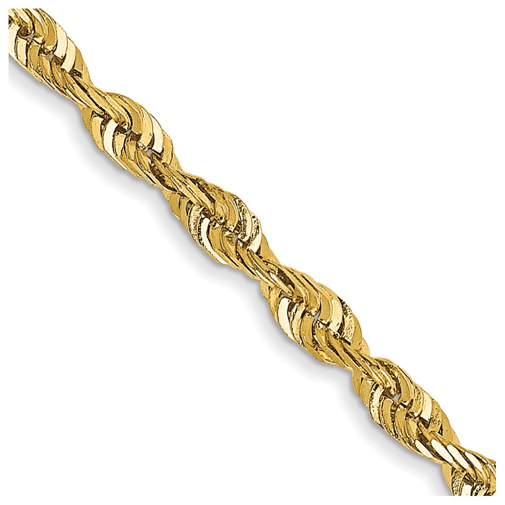 14K Ultra Diamond-cut Rope with Lobster Clasp Chain