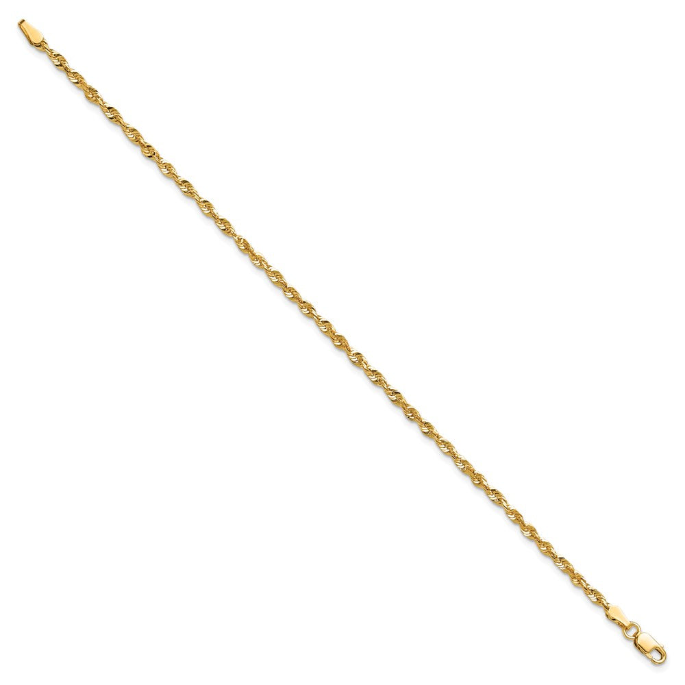 14K Ultra Diamond-cut Rope with Lobster Clasp Chain
