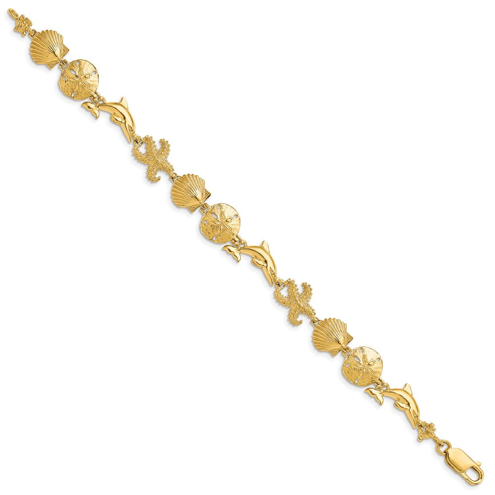 14k Seashore Theme Bracelet